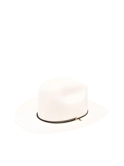Van Palma Ezra Hat W Lace Detail In Off White