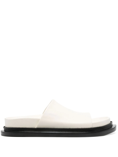 Jil Sander Slip-on Open-toe Sandals In Bianco