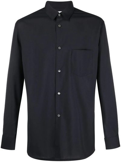 Comme Des Garçons Shirt Shape 2 Long-sleeve Shirt In Blau