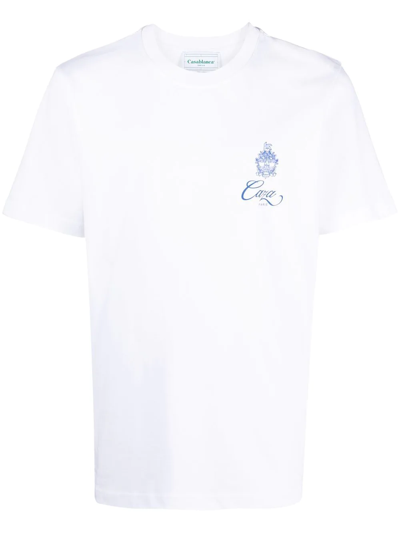 Casablanca Embleme De Caza Screen-printed T-shirt In White
