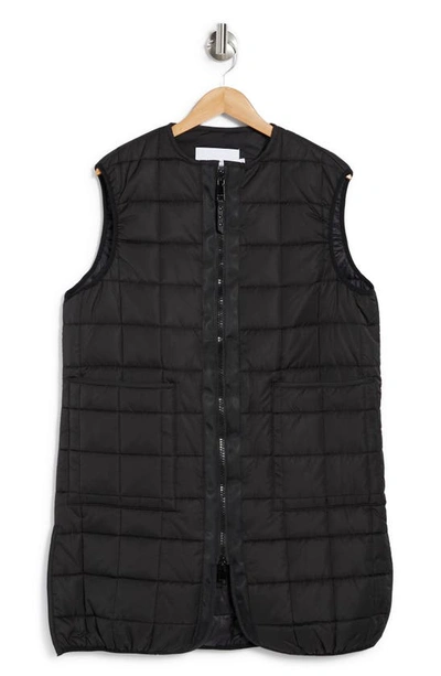 Rebecca Minkoff Long Quilted Puffer Vest In Black