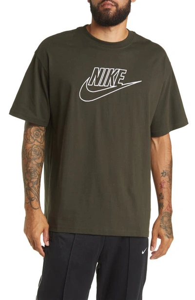 Nike Sportswear Max 90 Embroidered Logo T-shirt In Sequoia