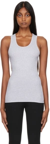 WARDROBE.NYC GRAY COTTON TANK TOP