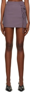 Yuzefi Purple Laced Miniskirt In Mauve