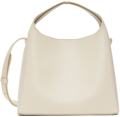 Aesther Ekme Off-white Mini Leather Shoulder Bag In 104 Off White