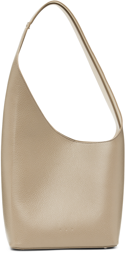 Aesther Ekme Ssense Exclusive Taupe Demi Lune Shoulder Bag In 192 Grain Taupe