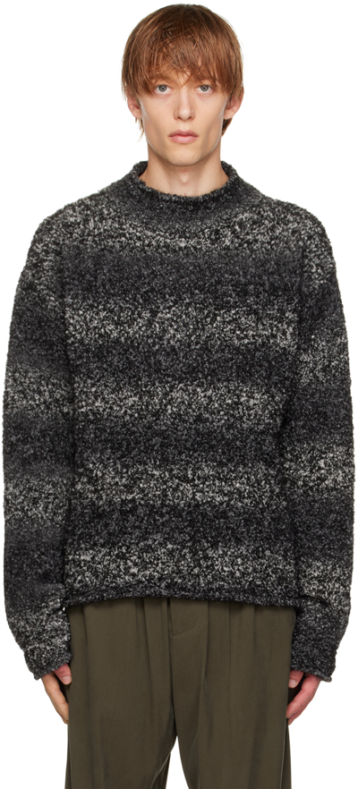 Agr Black Striped Knit Sweater