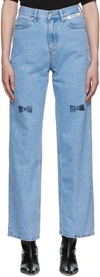 Kimhēkim High-rise Straight-leg Jeans In Sky Blue