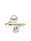 Yoko London 18kt Yellow Gold Starlight Pearl And Diamond Ring In Gold