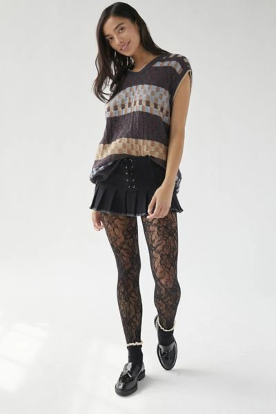 Urban Outfitters Maude Lace Tight In Black