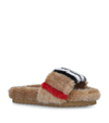 BURBERRY FAUX FUR HOCKLEY SLIDES