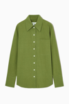 Cos Oversized Long-sleeve Shirt In Green