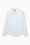 Cos Regular-fit Poplin Shirt In Blue