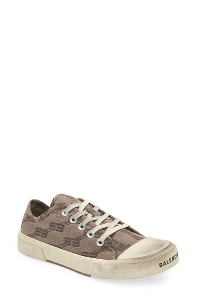 Balenciaga Paris Distressed Logo-jacquard Canvas Sneakers In 2298