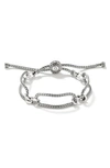 John Hardy Classic Chain Link Pull Through Bracelet In Silver