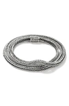 John Hardy Women's Sterling Silver Classic Kami Chain Triple Wrap Bracelet In Silver