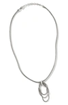 John Hardy Classic Chain Link Drop Pendant Necklace In Silver