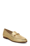 Sam Edelman Loraine Metallic Snake-effect Leather Loafers In Gold