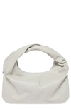 Yuzefi Wonton Leather Top Handle Bag In Off White