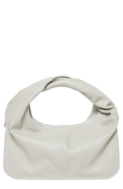 Yuzefi Wonton Leather Top Handle Bag In Off White