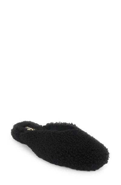 Yosi Samra Jessy Faux Shearling Scuff Slipper In Black