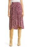 Ba&sh Lenny Printed Midi-skirt In Purple