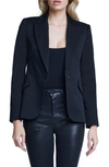 L Agence Chamberlain Cotton-blend Bouclé-tweed Blazer In Black