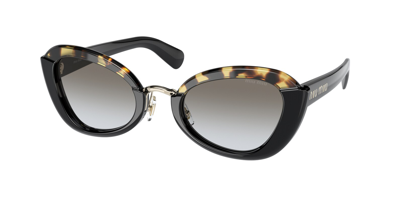 Miu Miu Gray Gradient Cat Eye Ladies Sunglasses Mu 05ws 3890a7 53 In Black,grey
