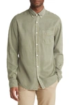 Nn07 Levon Linen Straight Shirt Oil Green No Nationality 07 In Dusty Green