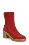 Toni Pons Piani Block Heel Bootie In Vermell Red