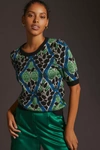 Maeve Harmon Jacquard Sweater Tee In Assorted