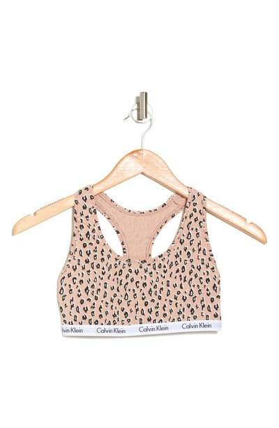 Calvin Klein Carousel Racerback Bralette In 1ay Cheetshad H