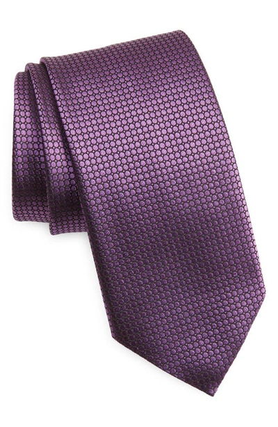 Zegna Ties Quadri Colorati Silk Tie In Purple