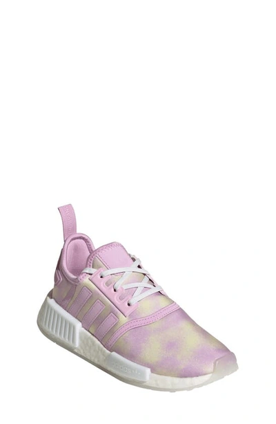 Adidas Originals Kids' Nmd R1 Sneaker In White/purple/yellow