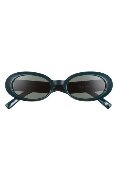 Le Specs Work It! Oval-frame Acetate Sunglasses In Green