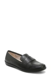 Lifestride Womens Faux Leather Slip On Loafers In Black