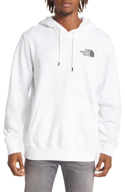 The North Face Never Stop Exploring Box Logo Graphic Hoodie In White Summit Gold