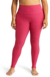 Beyond Yoga Spacedye Caught In The Midi High-waist Leggings In Dragonfruit Sangria