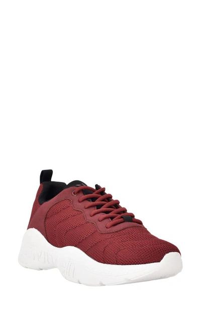 Calvin Klein Cecyle Trainer In Burgundy