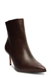Schutz Mikki Pointed Toe Bootie In Walnut