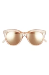 Le Specs Halfmoon Magic 52mm Gradient Cat Eye Sunglasses In Copper