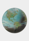 JOHN DERIAN WORLD ATLAS ROUND DECOUPAGE PLATE