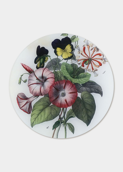 John Derian Pansy Honeysuckle & Morning Glory Decoupage Plate