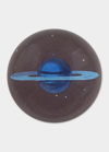John Derian Blue Saturn Dome Decoupage Paperweight