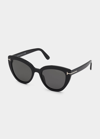 Tom Ford Izzi Acetate Cat-eye Polarized Sunglasses In N/a