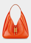Givenchy Mini G Hobo Bag In Leather In Orange