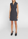 Givenchy Double-breasted Tuxedo Minidress In Grey Mix