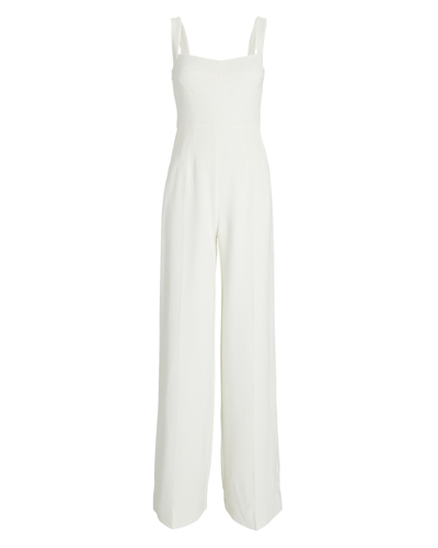 Saloni Rachel Crepe Jumpsuit In White