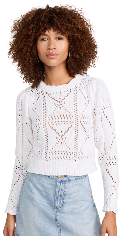 Minkpink Cara Crochet Sweater In White