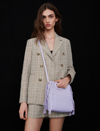 Maje Checked Linen Jacket In Mastic